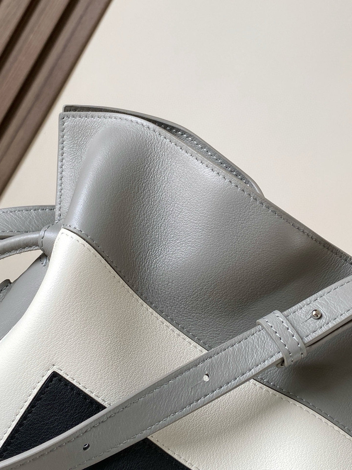 Loewe Medium  Flamenco Clutch Grey White Black Nappa Calfskin