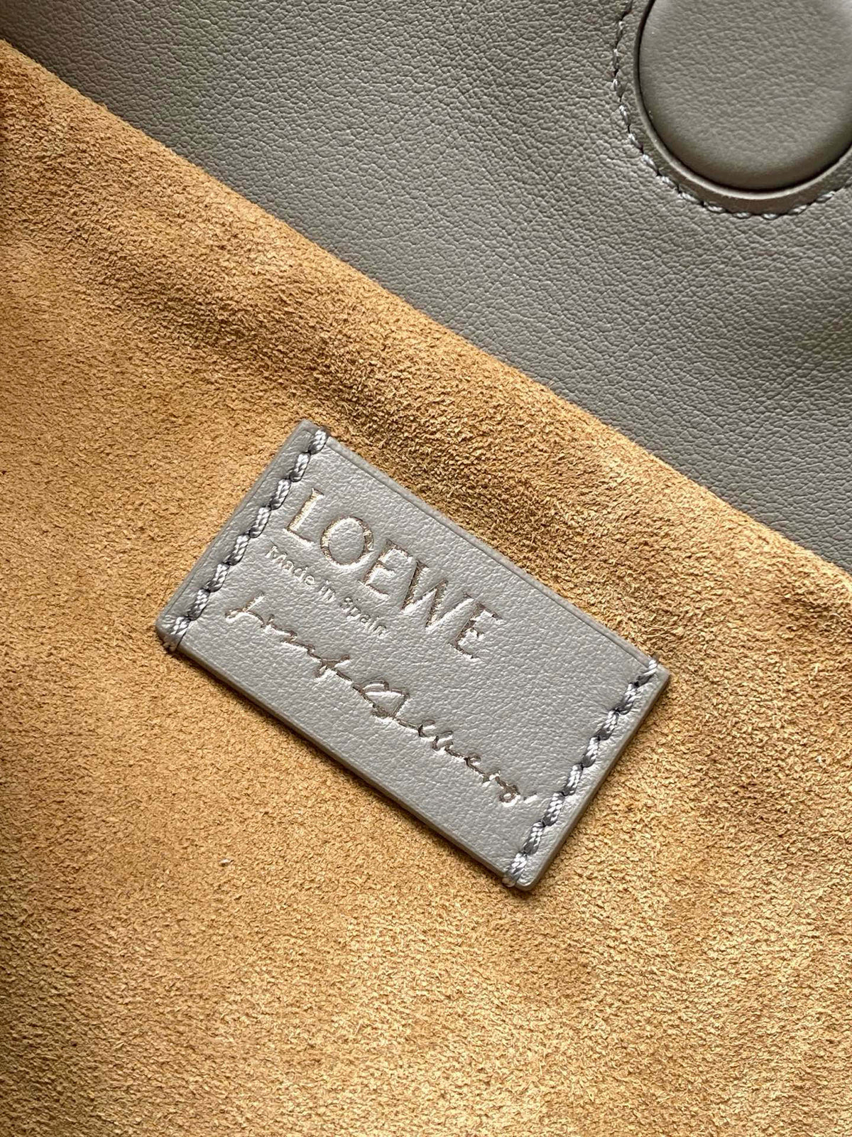 Loewe Medium  Flamenco Clutch Grey White Black Nappa Calfskin