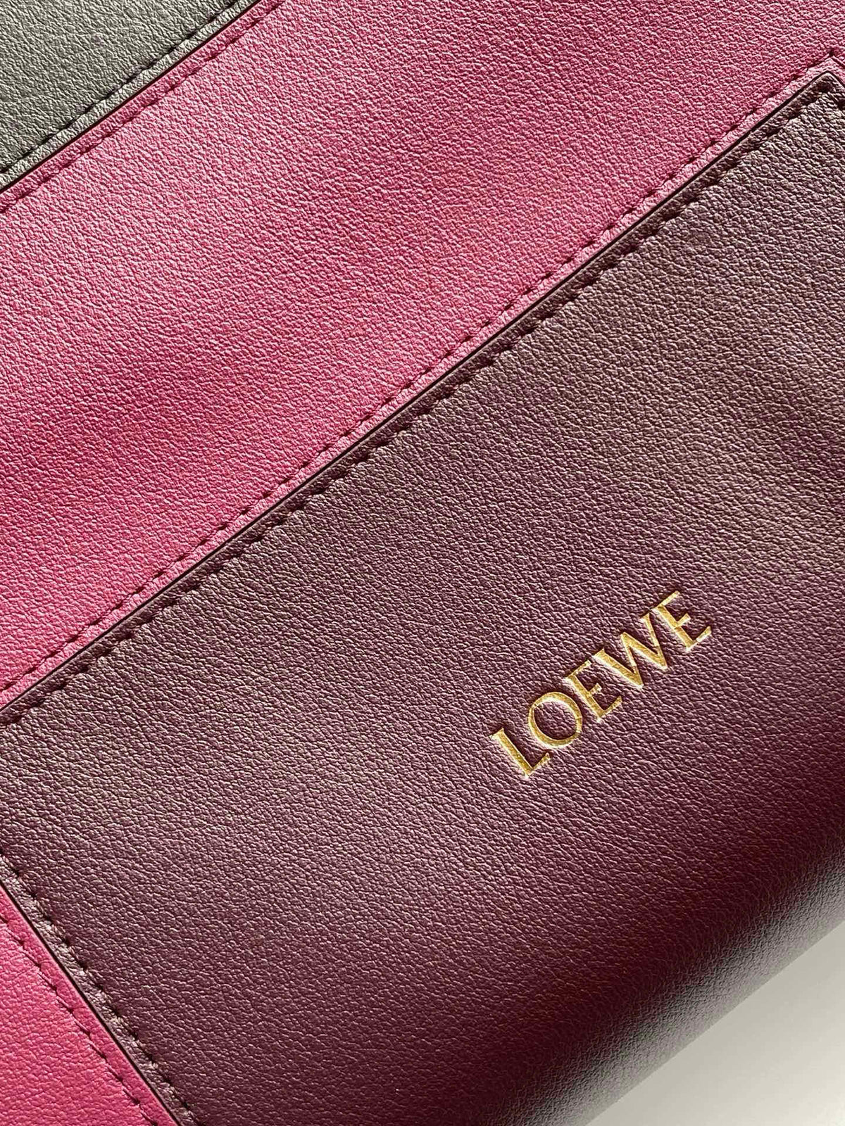 Loewe Medium  Flamenco Clutch Black Taupe Pink Nappa Calfskin