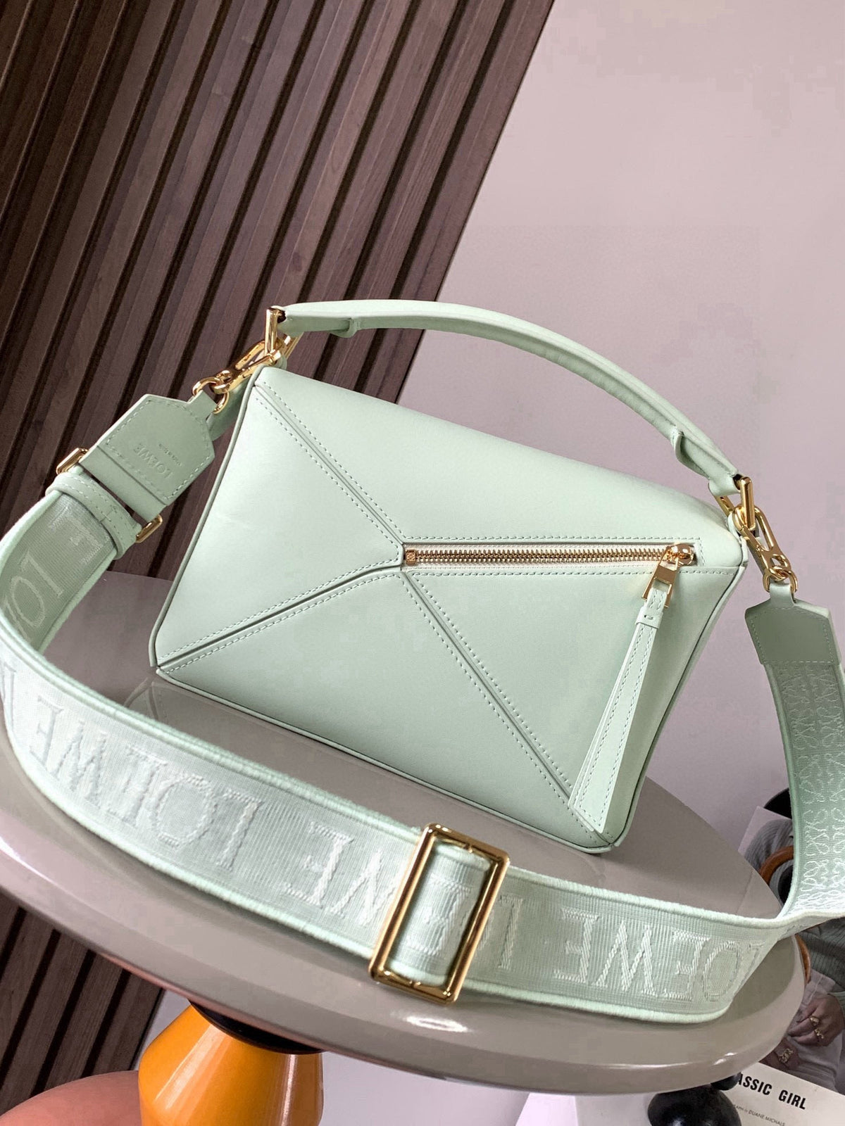 Loewe Puzzle Bag 24cm Light Mint Green Soft Nappa Calfskin