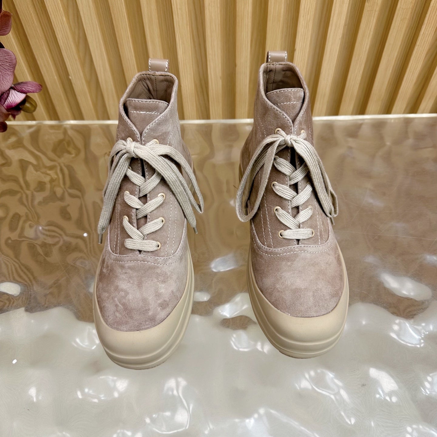HM Kooler Ankle Boot Muted Beige Suede 498194