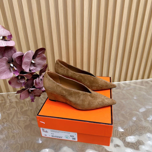 HM Louna 55 Pump 50mm Brown Suede 498197