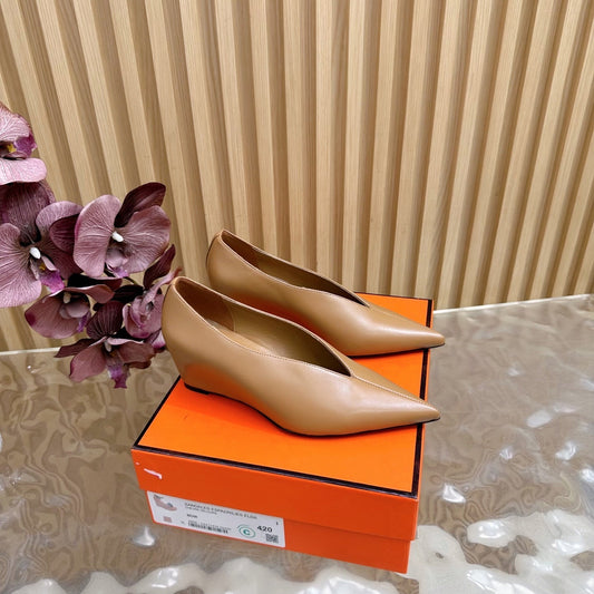 HM Louna 55 Pump 50mm Burnt caramel Sheepskin  498199