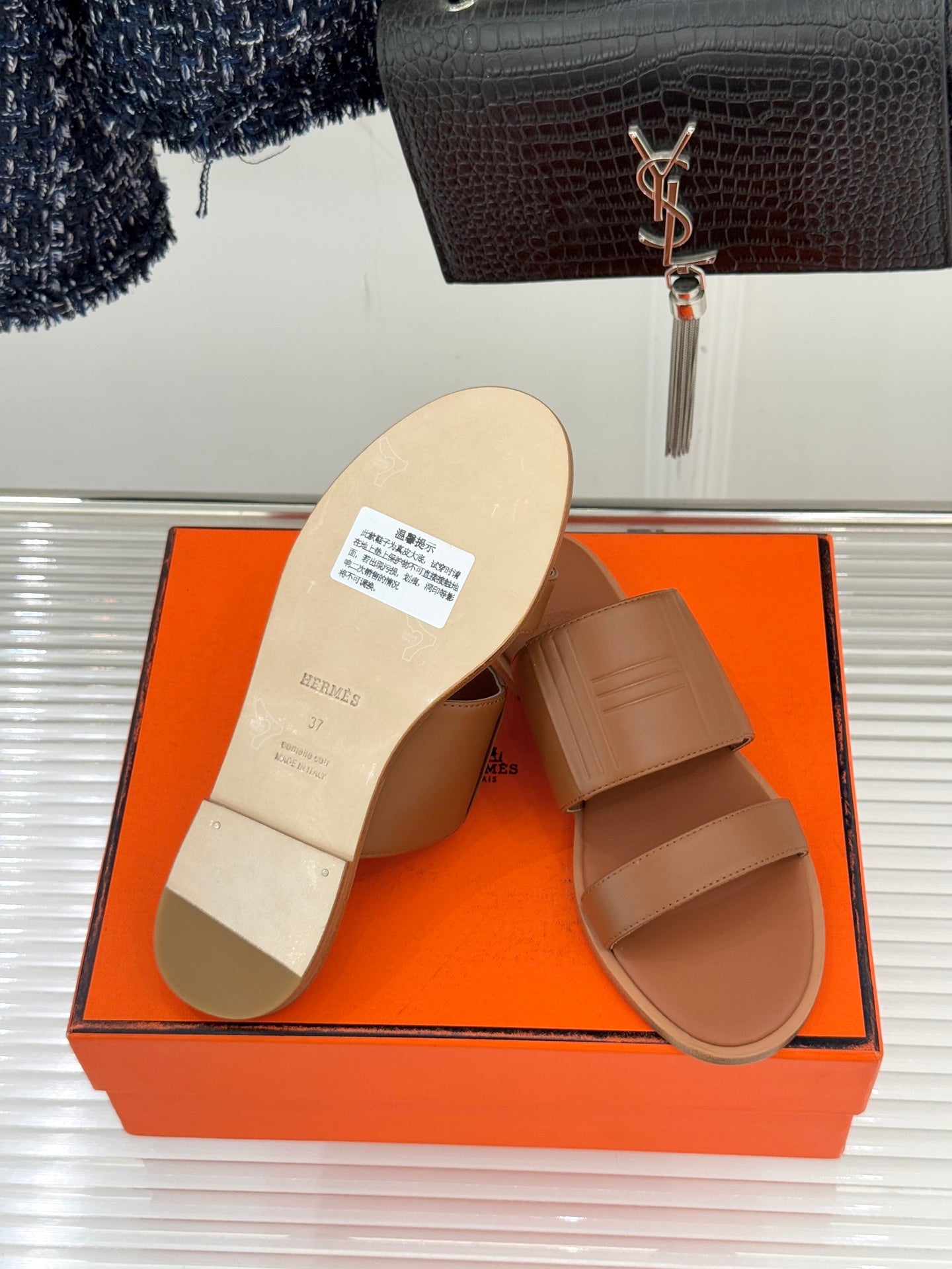 HM 26WF Monica Sandal Brown Sheepskin 642855