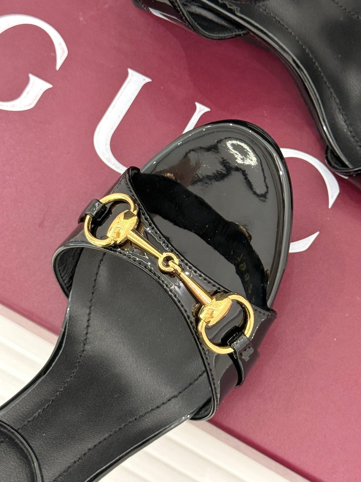 GG 26s Donna Wedge Sandal 8cm Black Sheepskin 991737