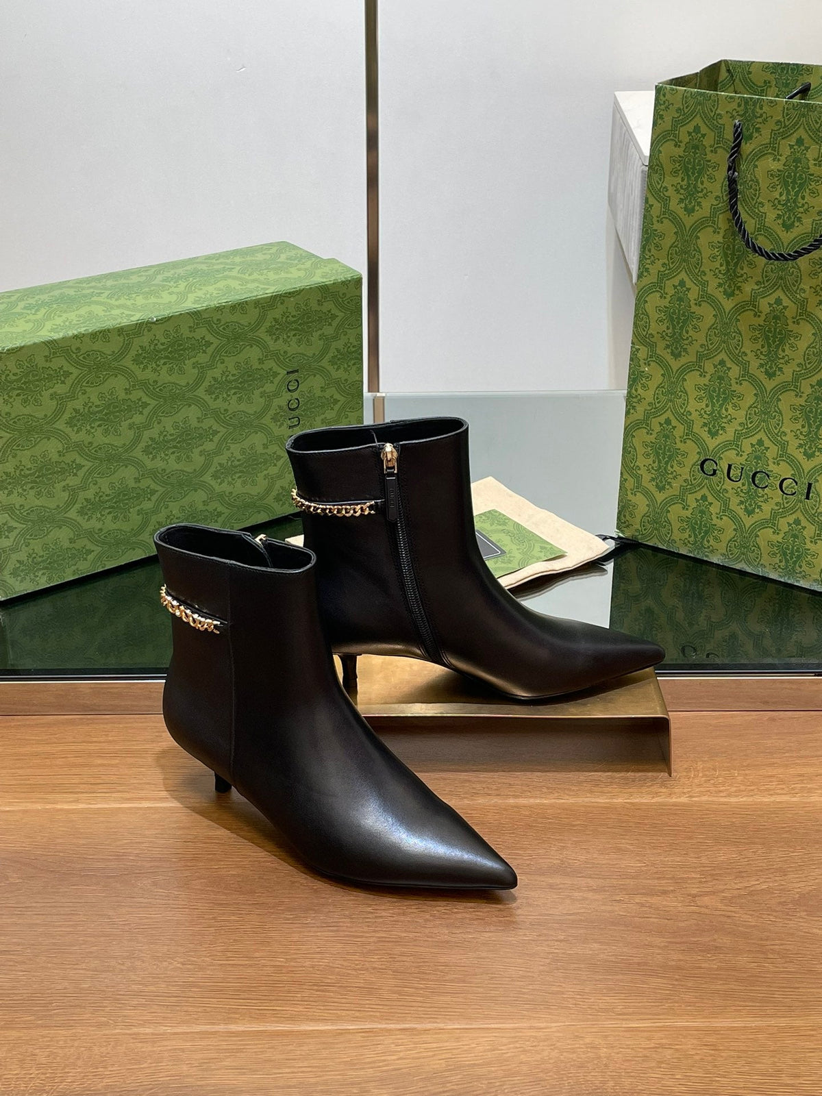 GG 26s Signoria Ankle Boot 4.5cm Black Cowhide 997220