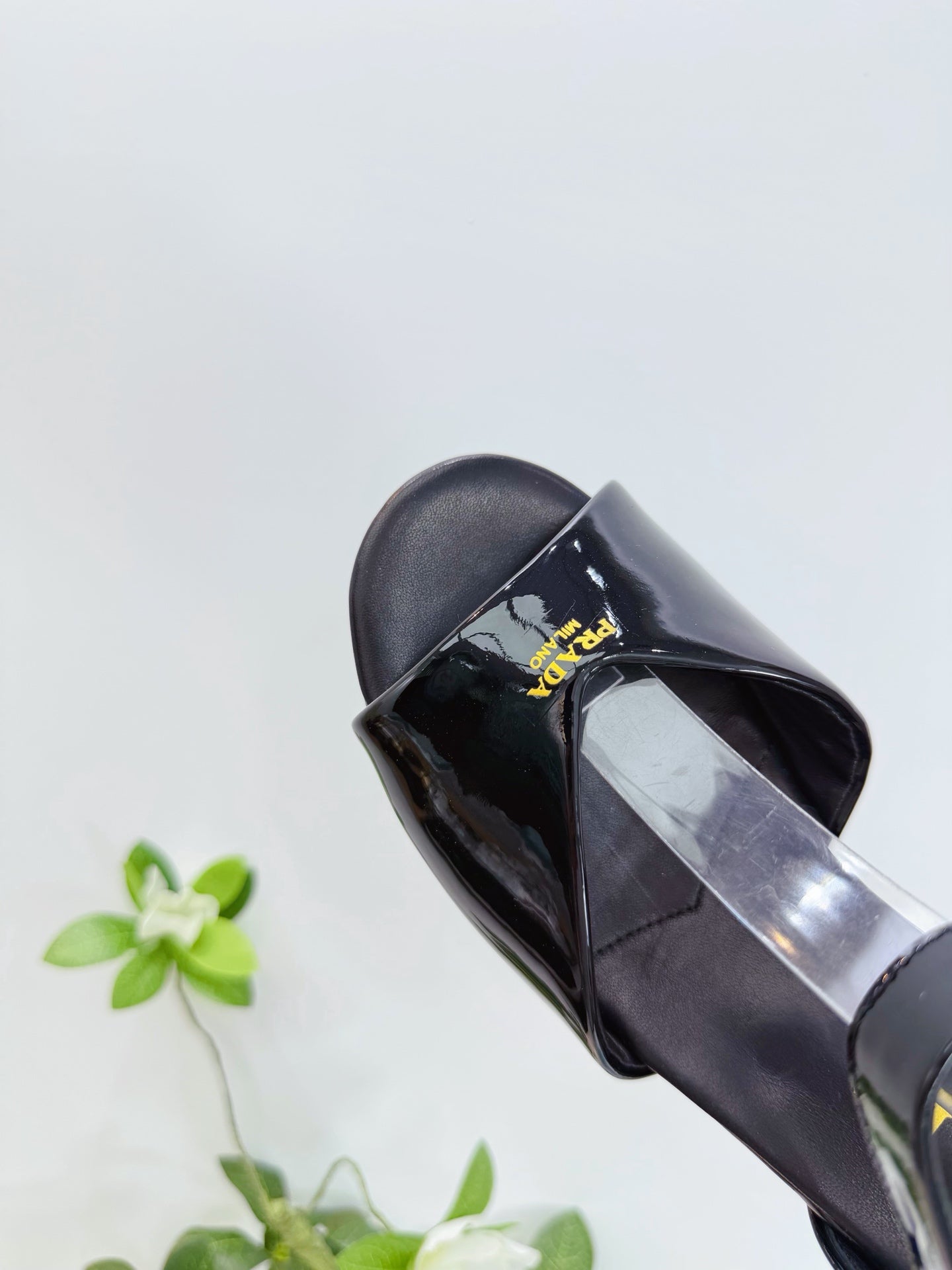 PRA 26SS Platform Sandals 75 Black Patent Leather 592375
