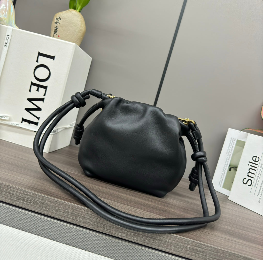 Loewe Flamenco Purse 23 Black Lambskin Ghw