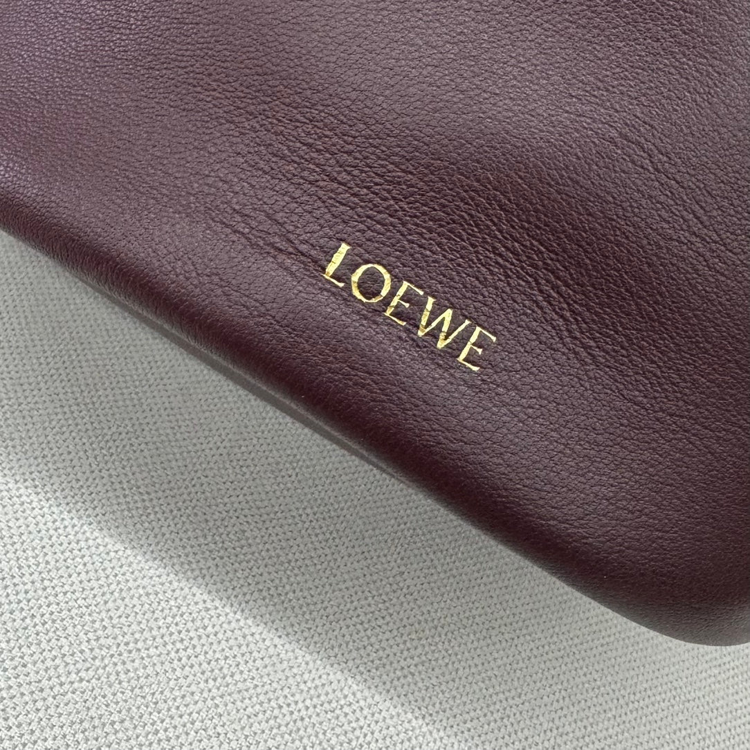 Loewe Flamenco Purse Bucket 32 Dark Burgundy Lambskin Ghw