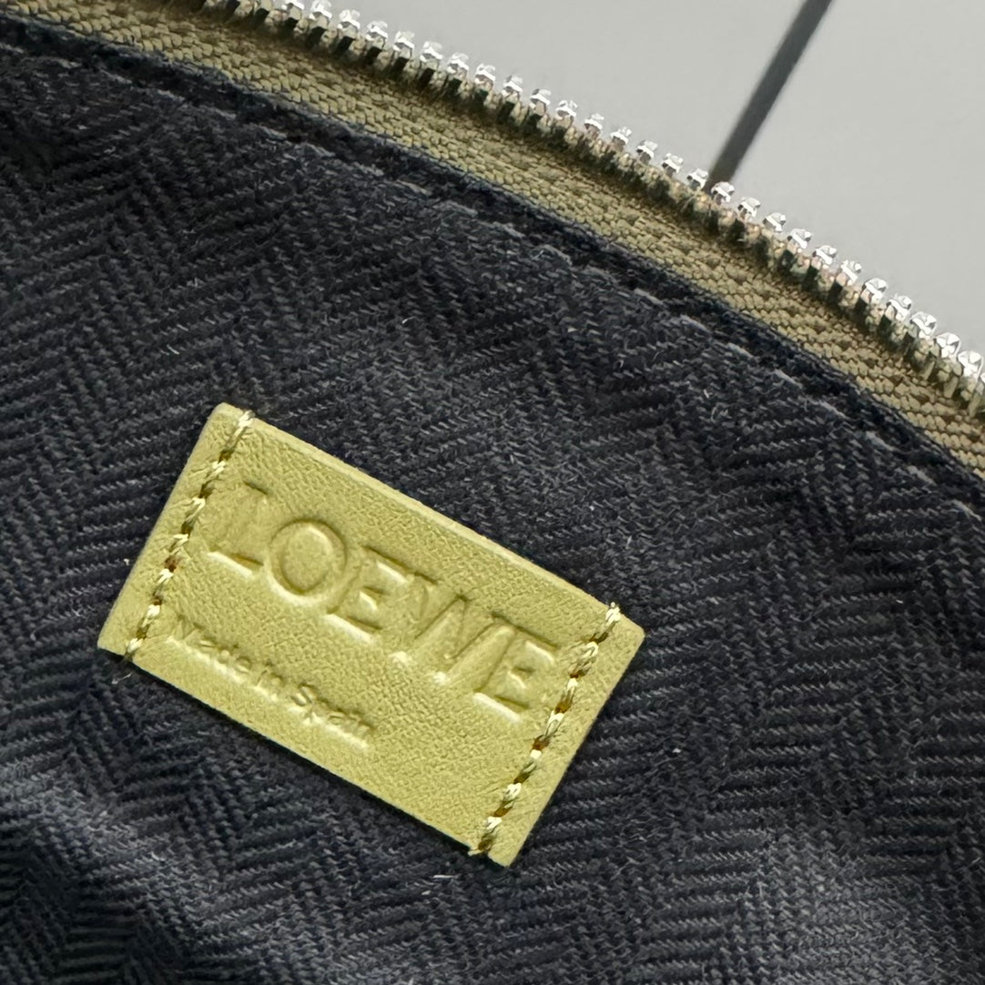 Loewe Small Cubi Crossbody Bag Olive Green Smooth Calfskin