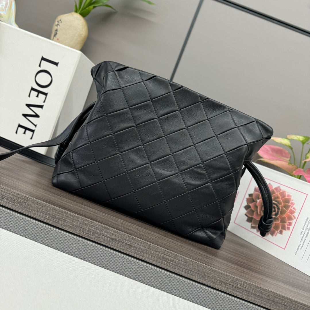 Loewe Flamenco Lucky Bag Clutch Black Lambskin