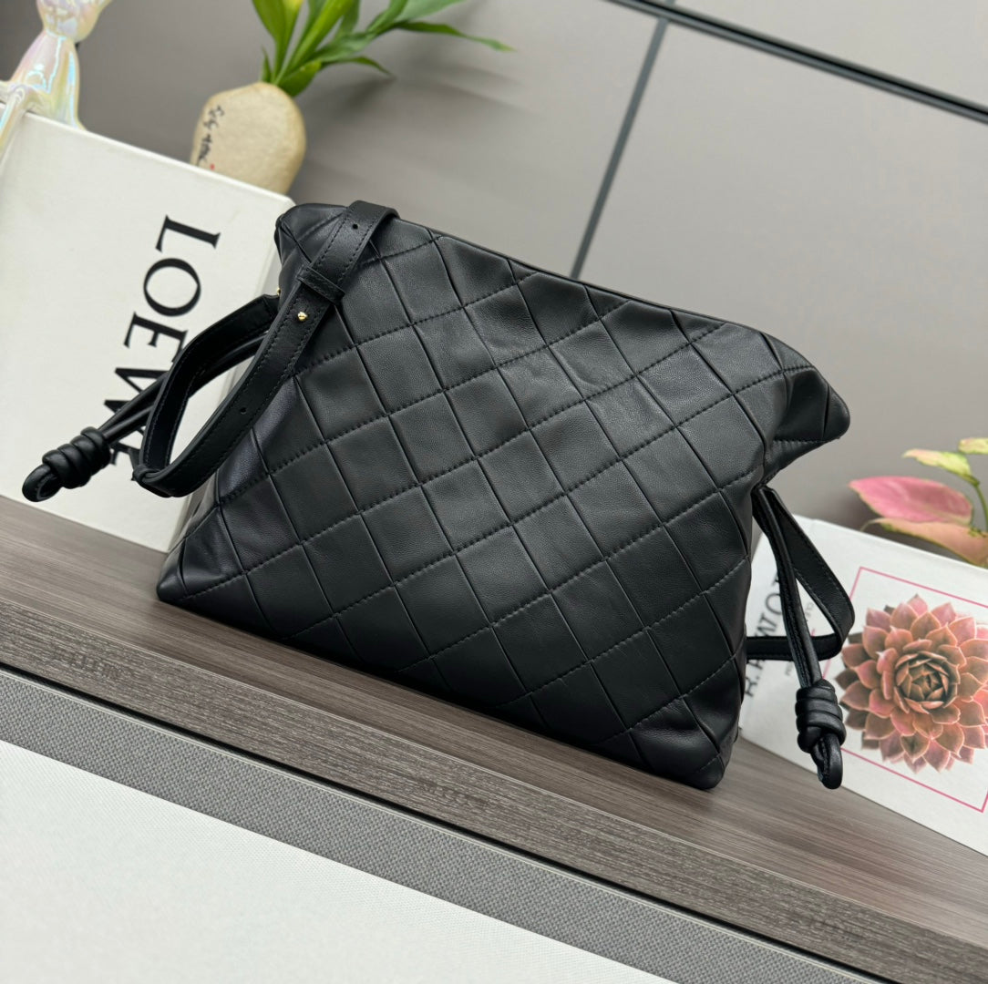 Loewe Flamenco Lucky Bag Clutch Black Lambskin