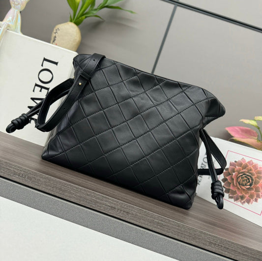Loewe Flamenco Lucky Bag Clutch Black Lambskin