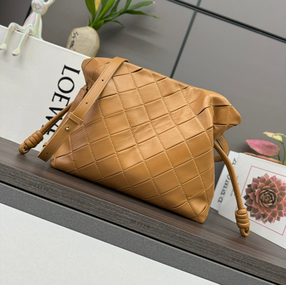 Loewe Flamenco Lucky Bag Clutch Brown Lambskin