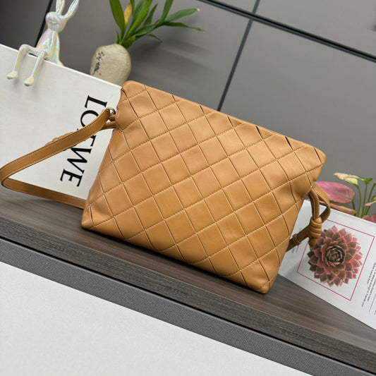 Loewe Flamenco Lucky Bag Clutch Brown Lambskin
