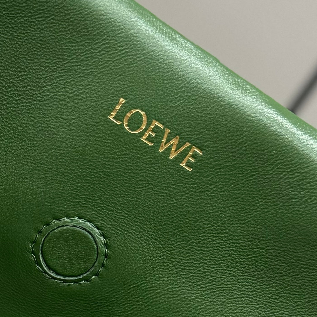 Loewe Flamenco Lucky Bag Clutch Muted Green Lambskin