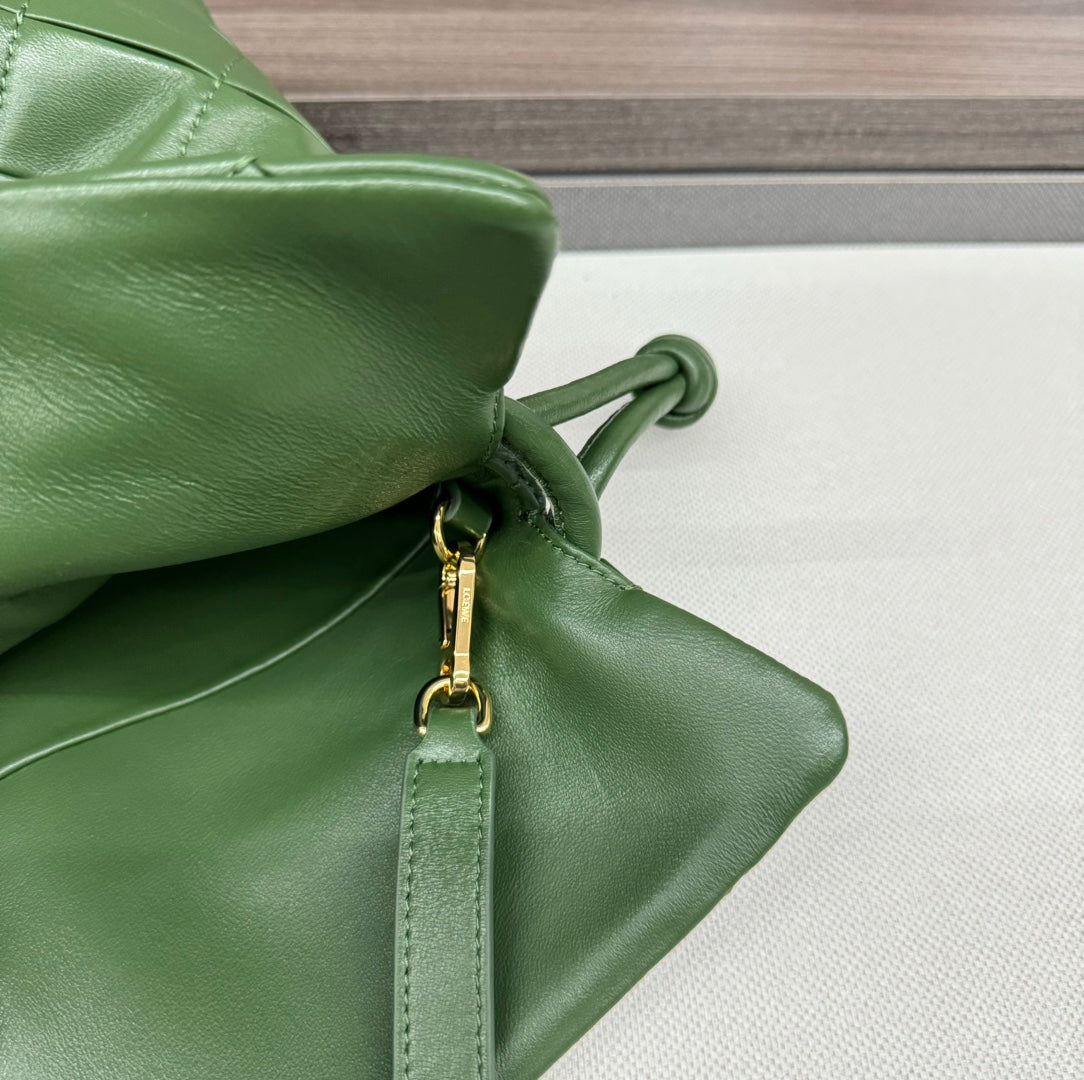 Loewe Flamenco Lucky Bag Clutch Muted Green Lambskin