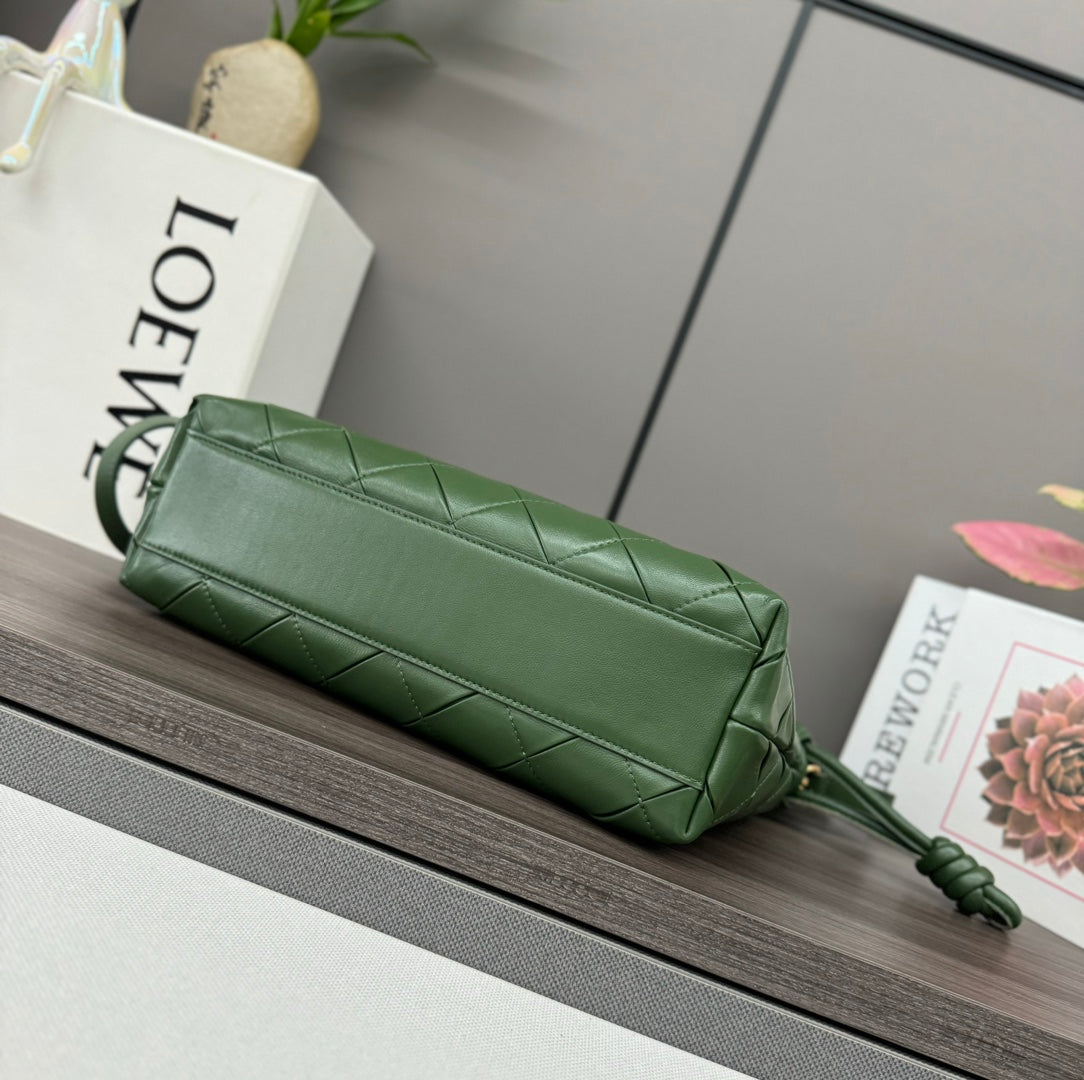 Loewe Flamenco Lucky Bag Clutch Muted Green Lambskin
