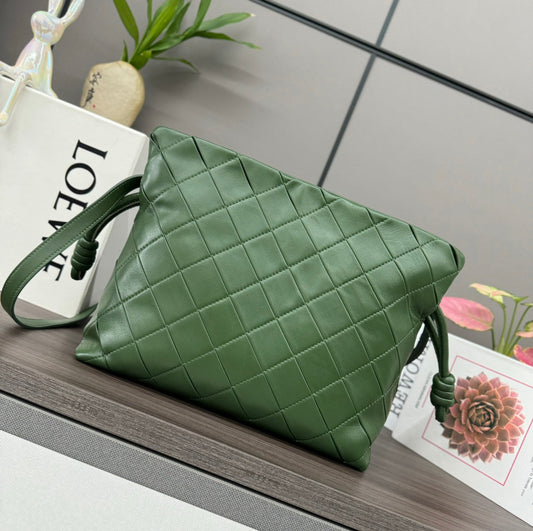 Loewe Flamenco Lucky Bag Clutch Muted Green Lambskin