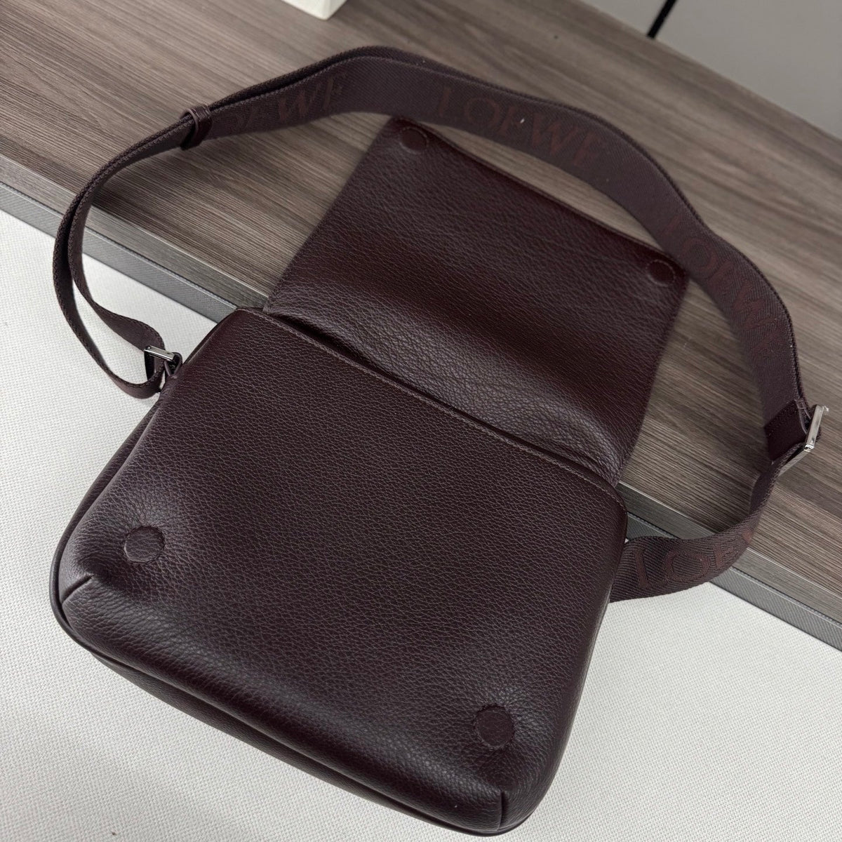 Loewe Messenger Bags 23 Dark Reddish Brown Cowhide