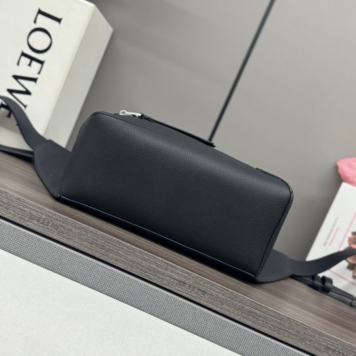 Loewe Puzzle Waist Bag 24 Black Cowhide