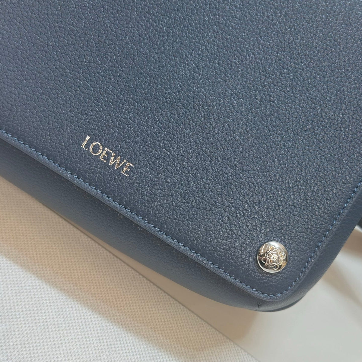 Loewe Messenger Bags 23 Navy Blue Cowhide