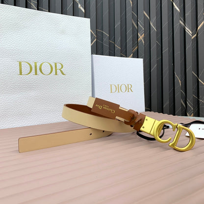 DIOR 25S BELT 20 MM IN BROWN CALFSKIN 568721