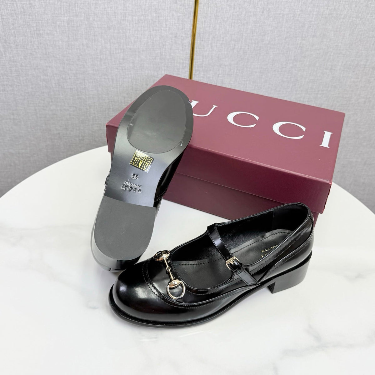 GG 26s Horsebit Loafers Black Glossy Leather 639924