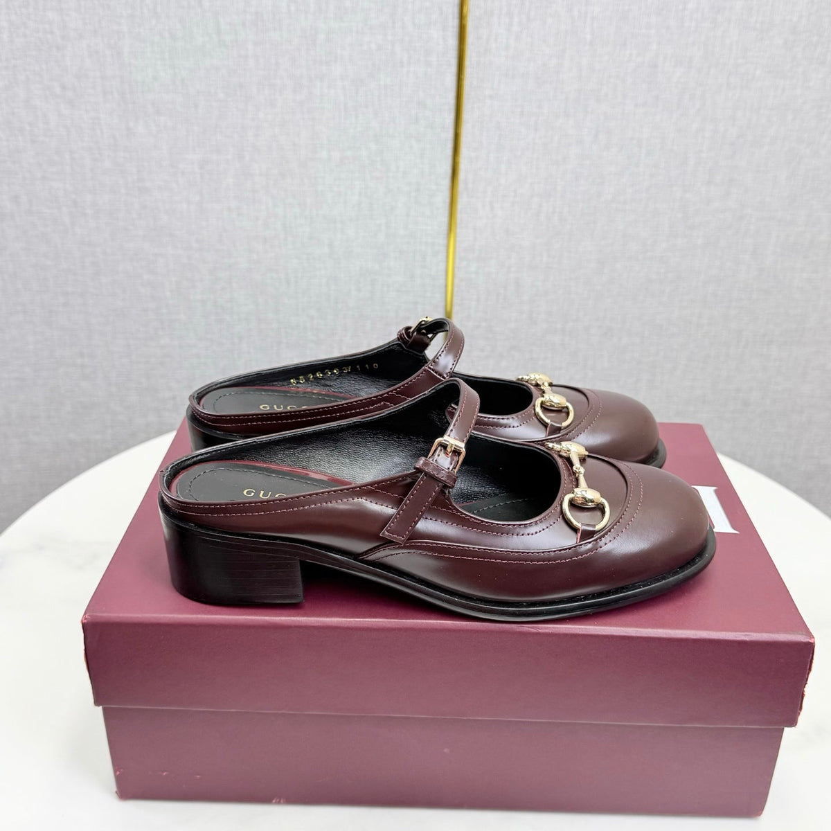 GG 26s Horsebit Slip-on Loafers Burgundy Glossy Leather 639927