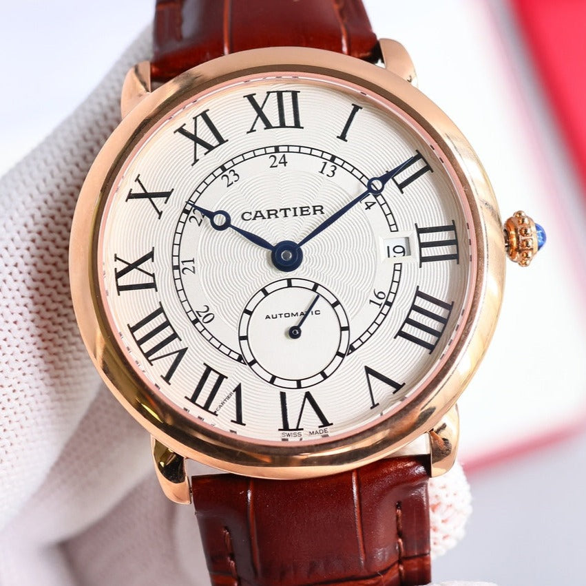 RONDE LOUIS CARTIE 40MM ROSE GOLD WHITE DIAL
