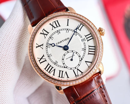 RONDE LOUIS CARTIE 40MM ROSE GOLD WHITE DIAL