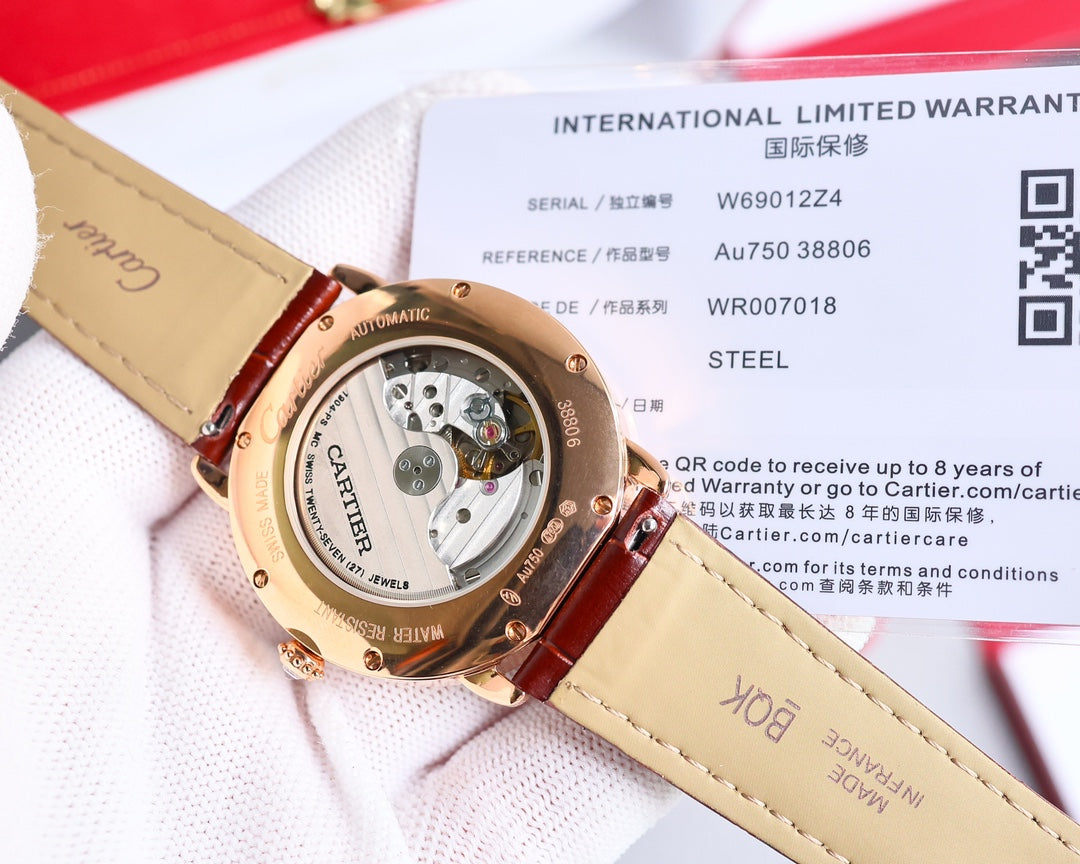 RONDE LOUIS CARTIE 40MM ROSE GOLD WHITE DIAL