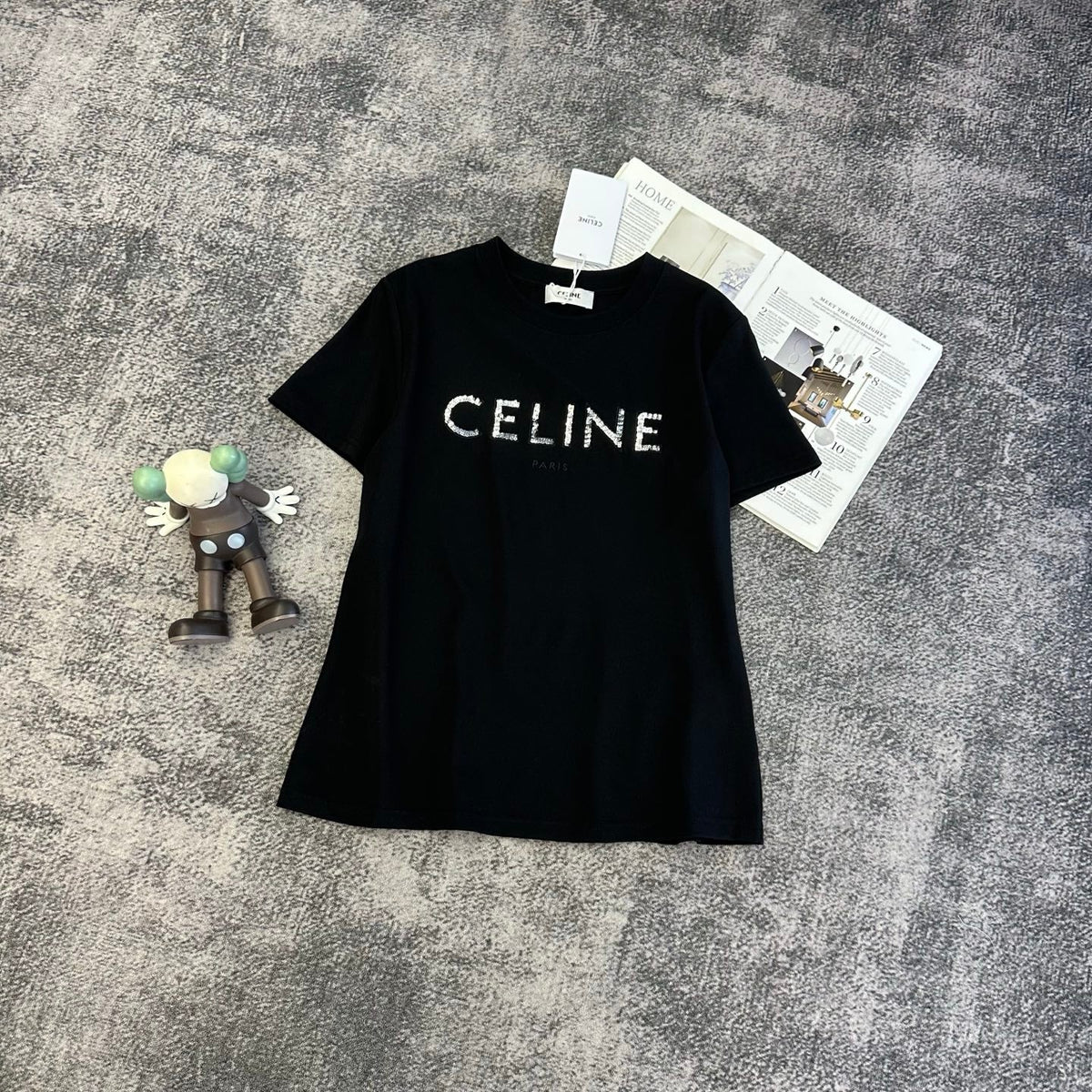 Celine Short-Sleeve T-Shirt Cotton 369971