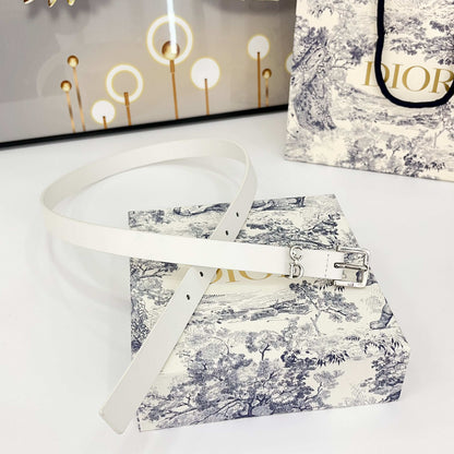 DIOR 25S BELT 20 MM IN WHITE CALFSKIN 570113
