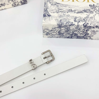 DIOR 25S BELT 20 MM IN WHITE CALFSKIN 570113