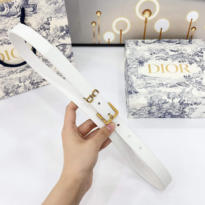 DIOR 25S BELT 20 MM IN WHITE CALFSKIN 570114