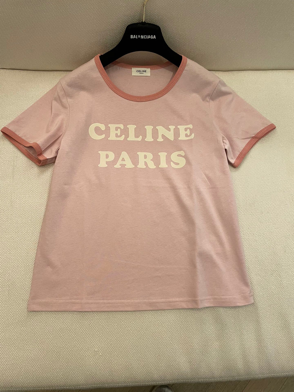 Celine 25 T-shirt Pink Cotton