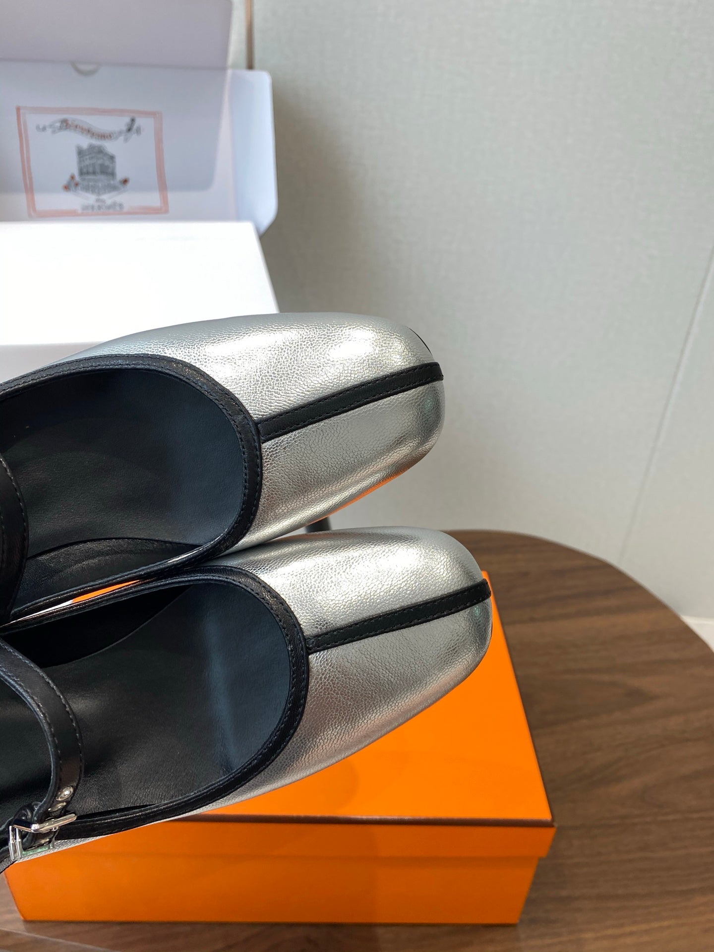 HM 25s Mary Jane 40mm Sliver Calfskin 422568