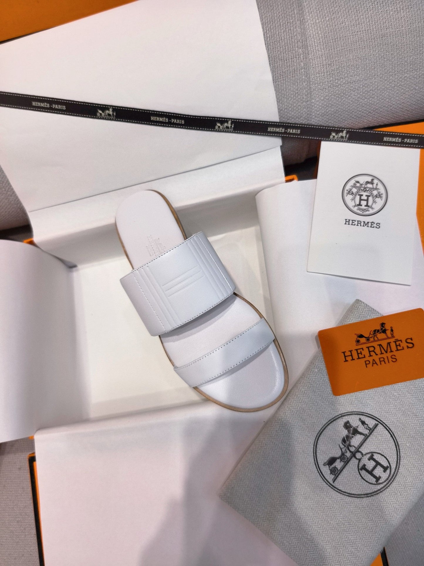 HM Mona Sandals White Leather 799038