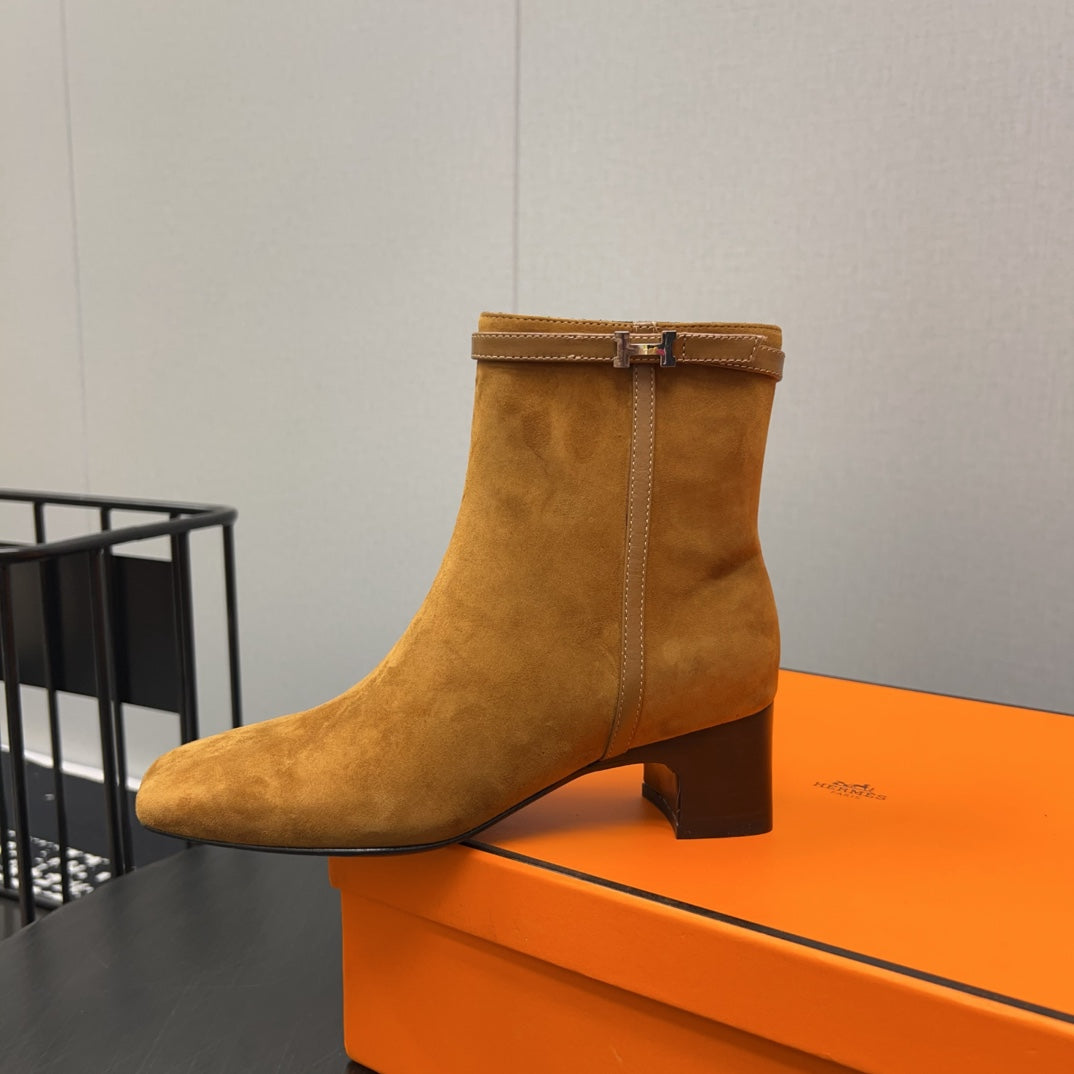 HM Botines Impérial 50mm Caramel Suede  952394