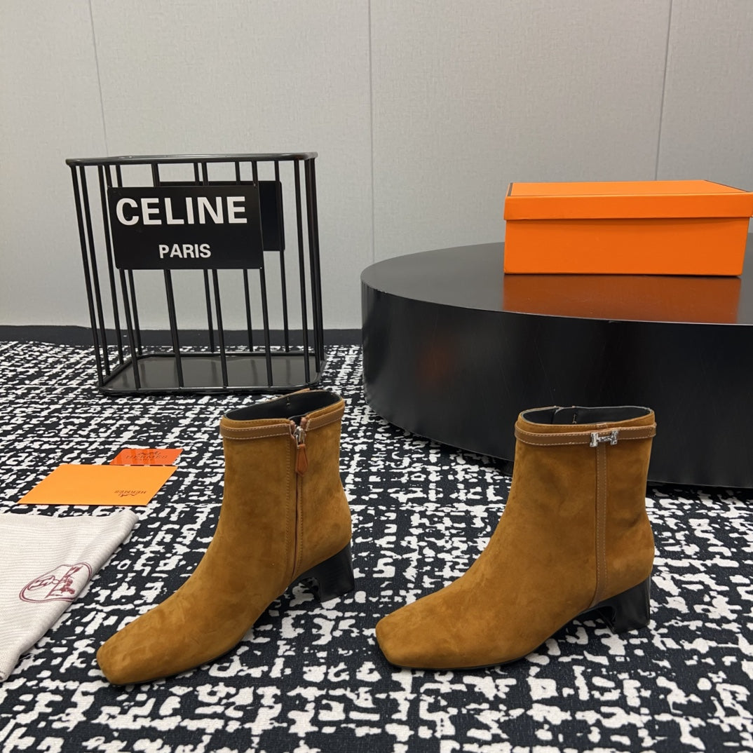 HM Botines Impérial 50mm Caramel Suede  952394