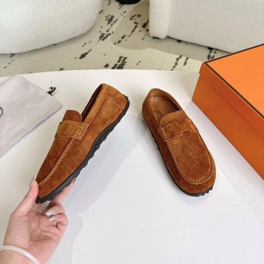 HM Lazy Loafers Brown Suede 523336