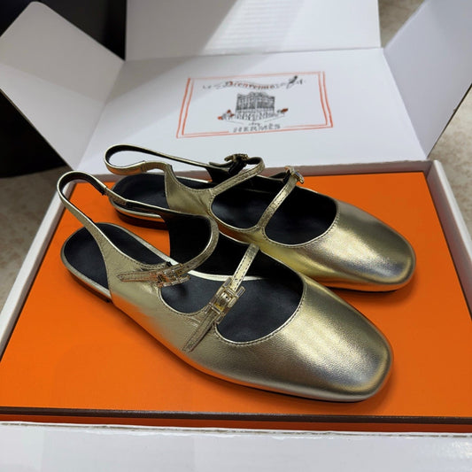 HM Mila Slingback Gold Sheepskin 621377