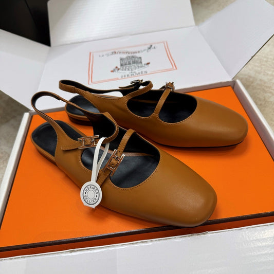 HM Mila Slingback Brown Sheepskin 621380