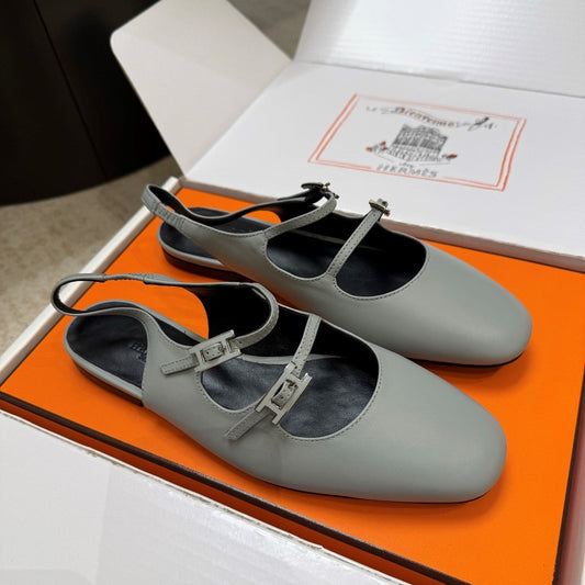 HM Mila Slingback Grey Sheepskin 621379