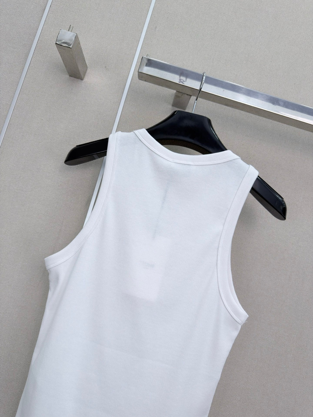 Celine Triomphe Vest Top White Cotton 379647
