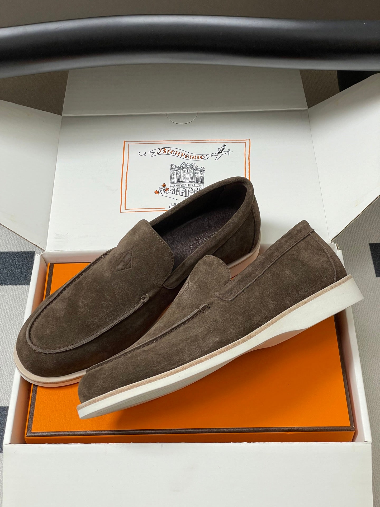 HM Low Loafers Dark Brown  Suede 593662