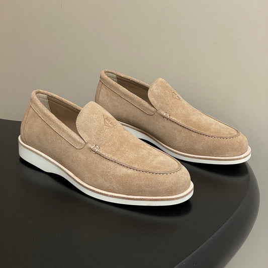HM Low Loafers Light Khahi Suede 593664