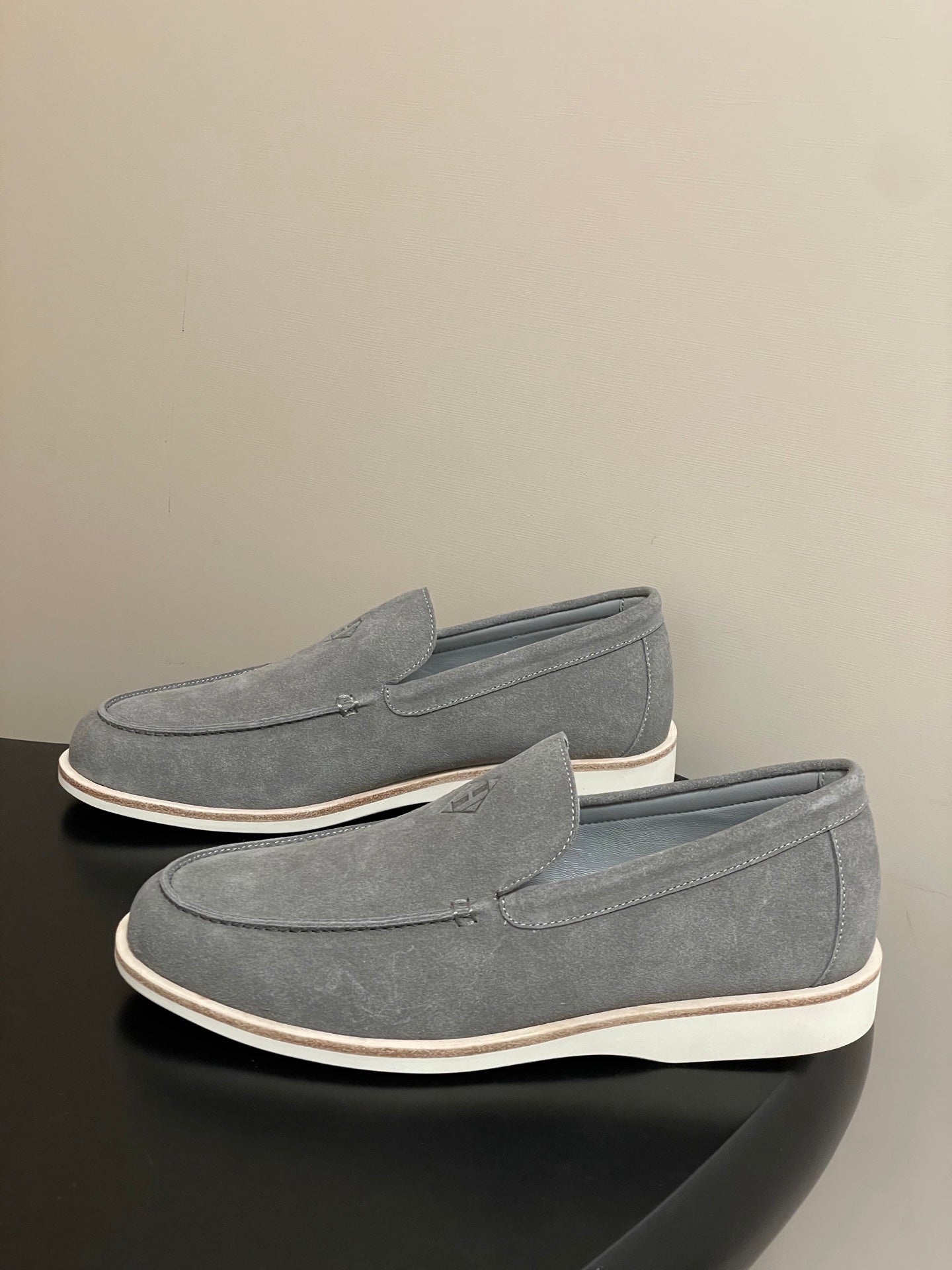 HM Low Loafers Grey Suede 593665