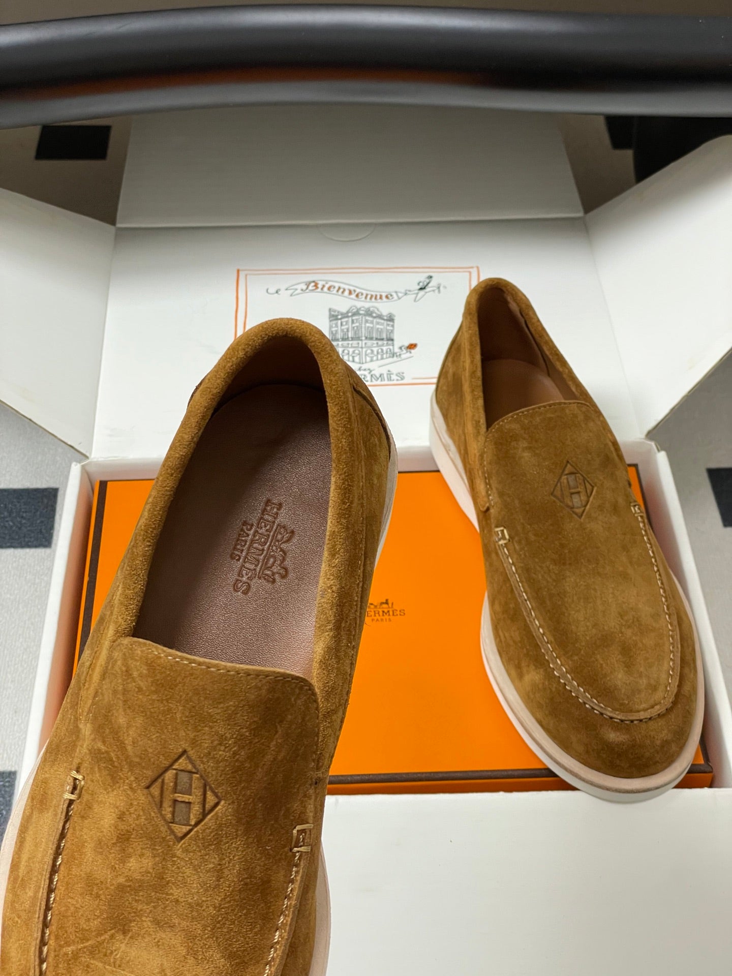HM Low Loafers Dark Brown Suede 593668